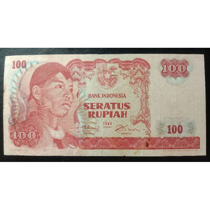 UANGKUNO 100 RUPIAH SUDIRMAN THN 1968