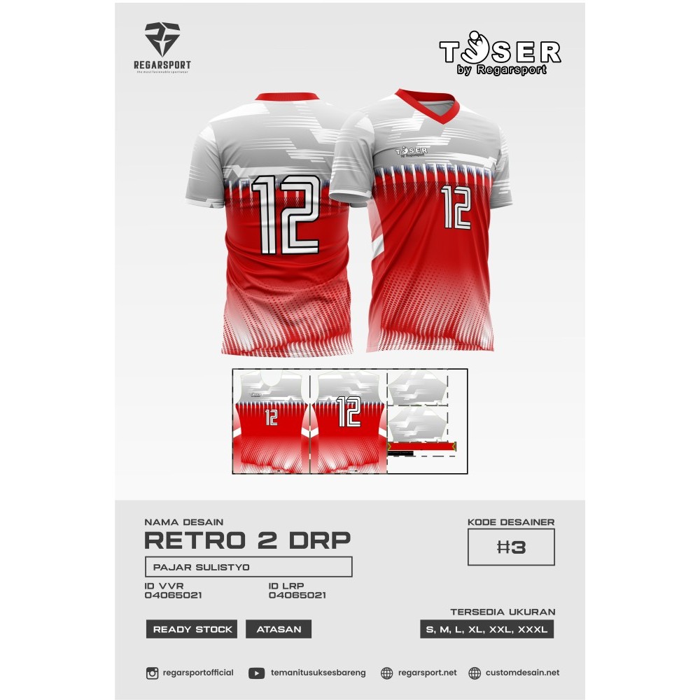 Regarsport - 35 Jersey Voli merah putih