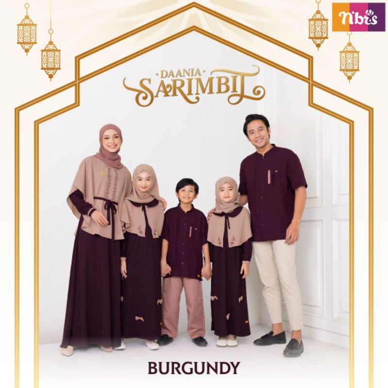 SERAGAM KELUARGA DAANIA BURGUNDY ORIGINAL NIBRAS FASHION DRESS BAJU BUSANA MUSLIM WANITA BUSUI KOKO 