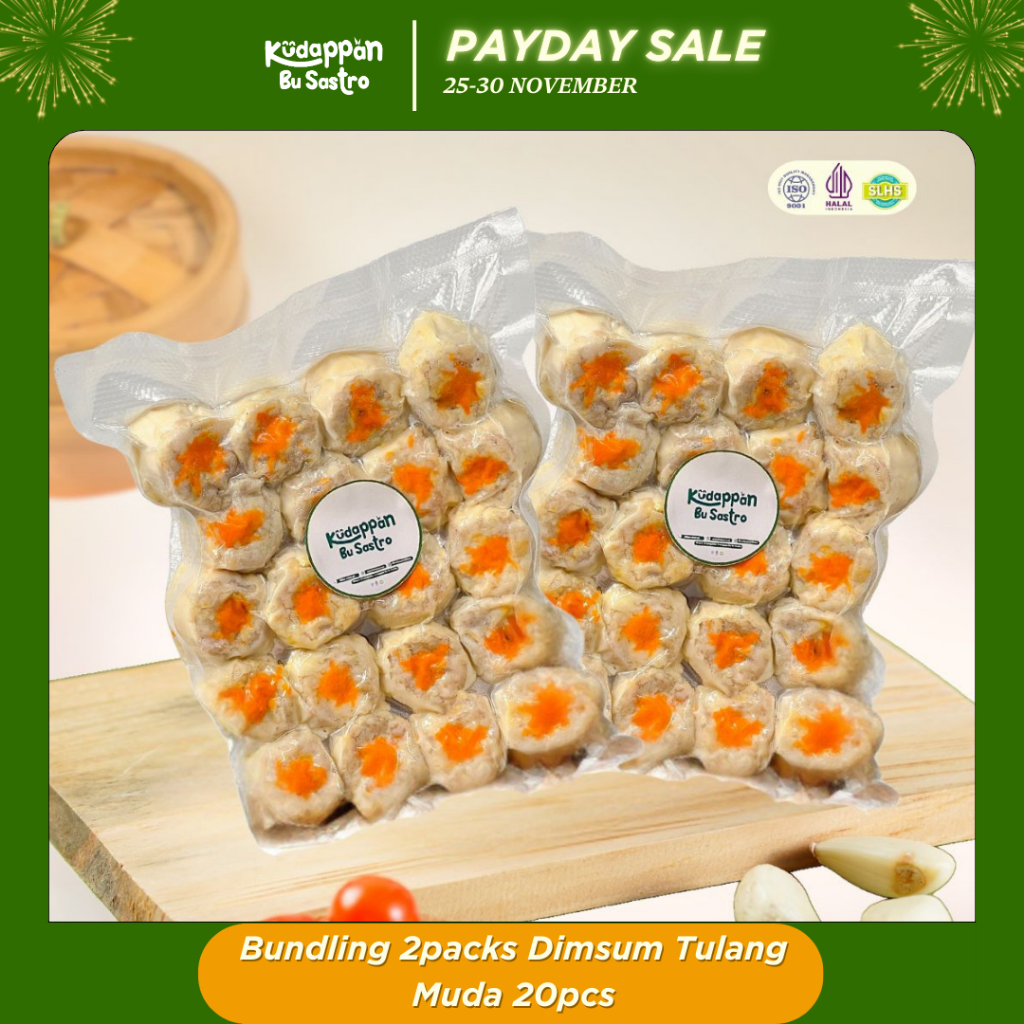 

Bundling 2pcs Dimsum Tulang Muda Frozen Premium 20 pcs by Dapur Bu Sastro