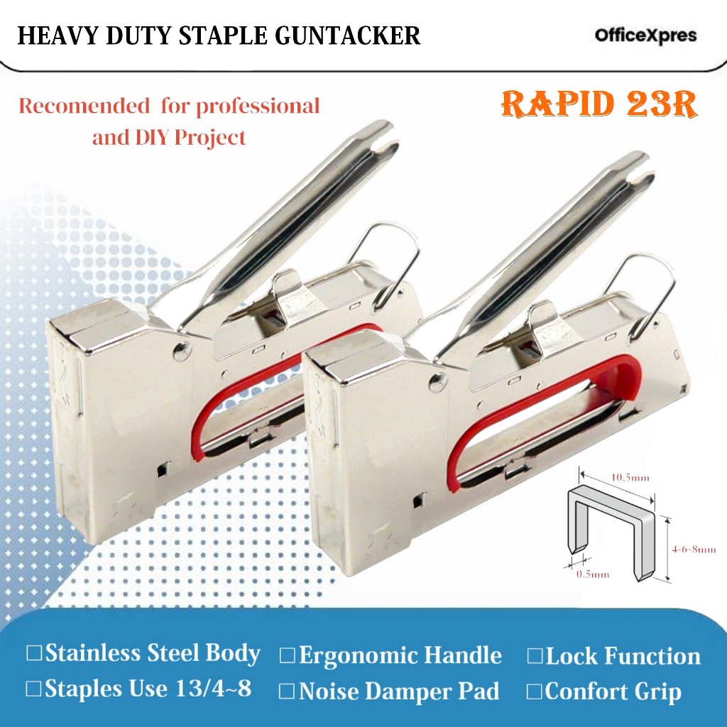 

Baru Gun Tacker Otr-23R / Heavy Duty Guntacker / Stapler Tacker 4-6-8Mm / Stapler Jok Motor / Diy &