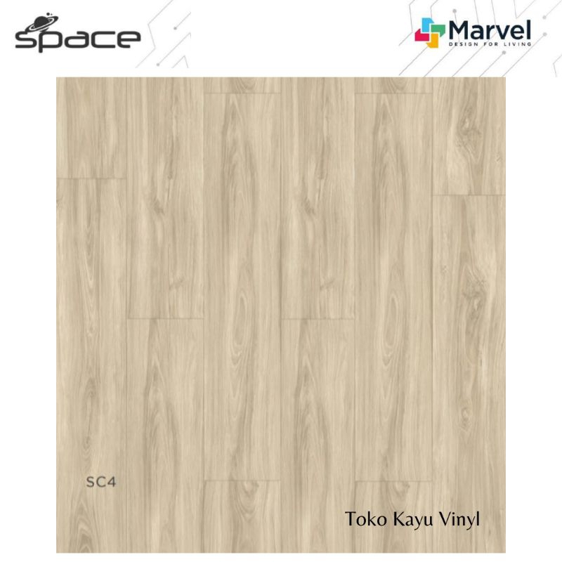 lantai vinyl marvel space SC4 blond oak motif kayu tahan rayap tebal 3mm/box