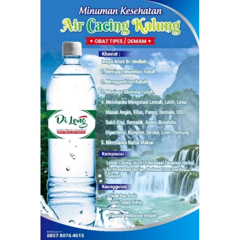 

Air Cacing Dilong Untuk Demam dan tifus 1500 ml