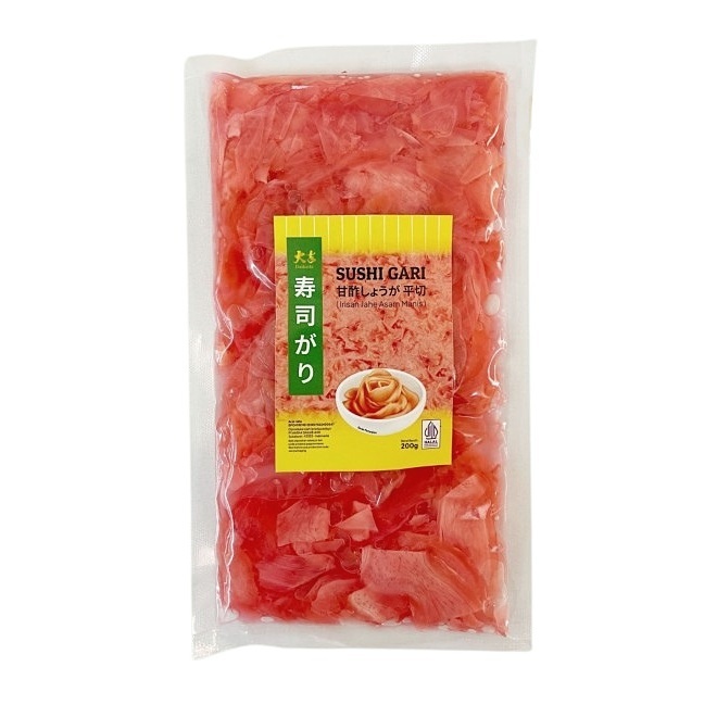 

DAIKICHI Sushi Gari Merah 200gr - Acar Jahe Merah / Pink - Red Ginger Pickle