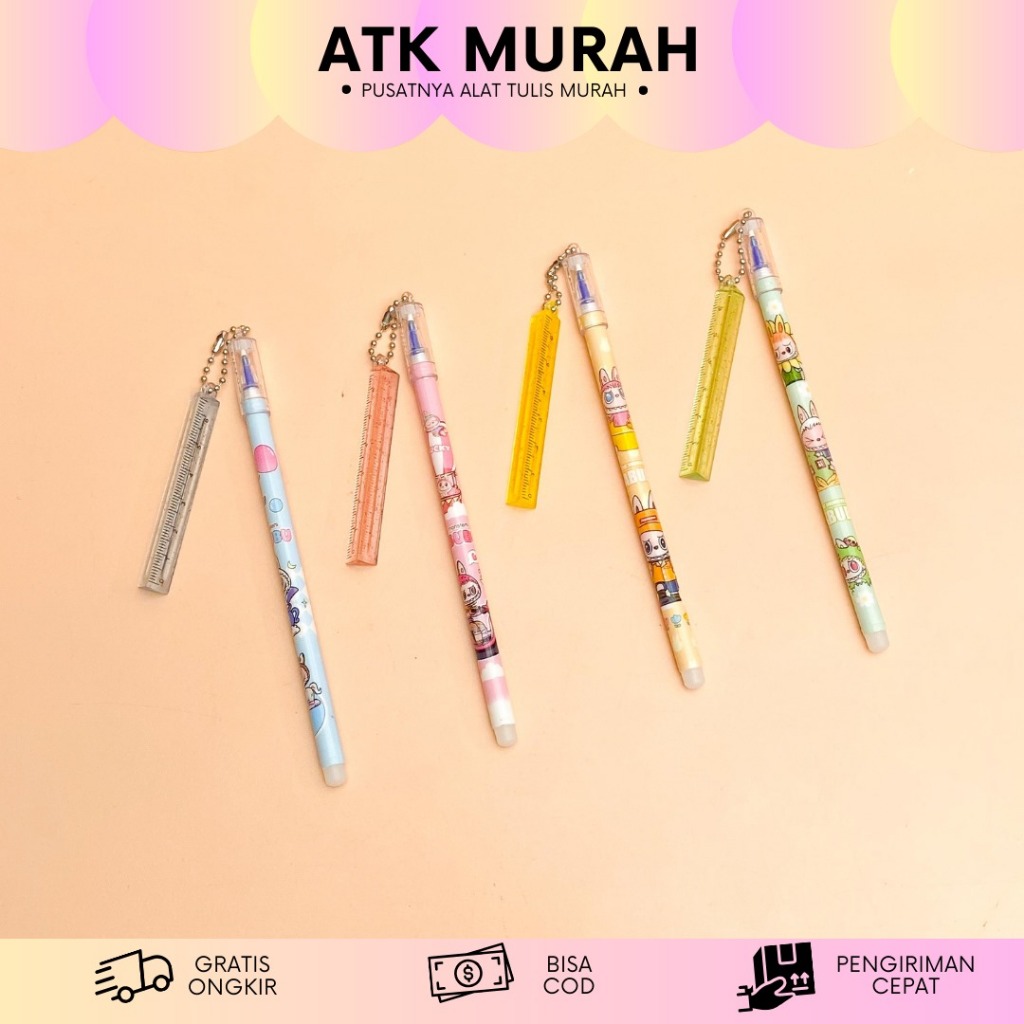 

PULPEN GANTUNGAN PENGGARIS LABUBU (BISA DIHAPUS) PG-1634 DAPAT DIHAPUS ERASEABLE LUCU TERMURAH MONSTER POPMART PENA ALAT TULIS IMUT