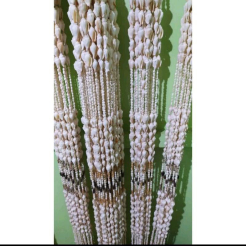 Tirai Kerang / Gorden Kerang / Tirai Jendela Pintu isi 10helai panjang 180cm