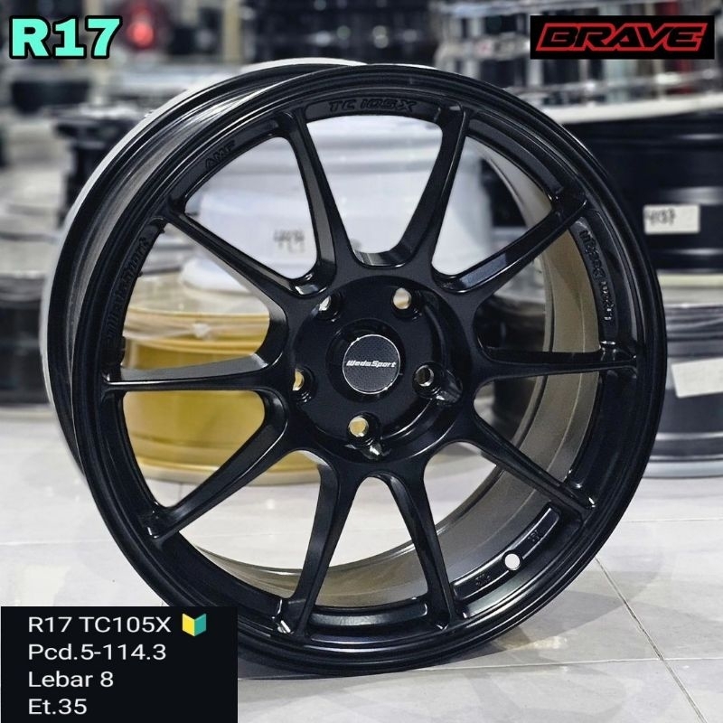 velg racing wedssport tc105 ring 17 lebar 8 untuk civic innova terios xpander hrv rush