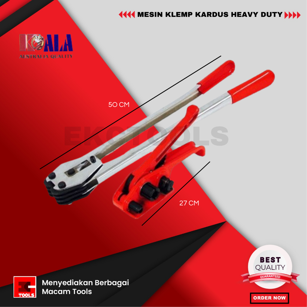 

Mesin klem kardus Heavy duty / PET Strapping machine for packing