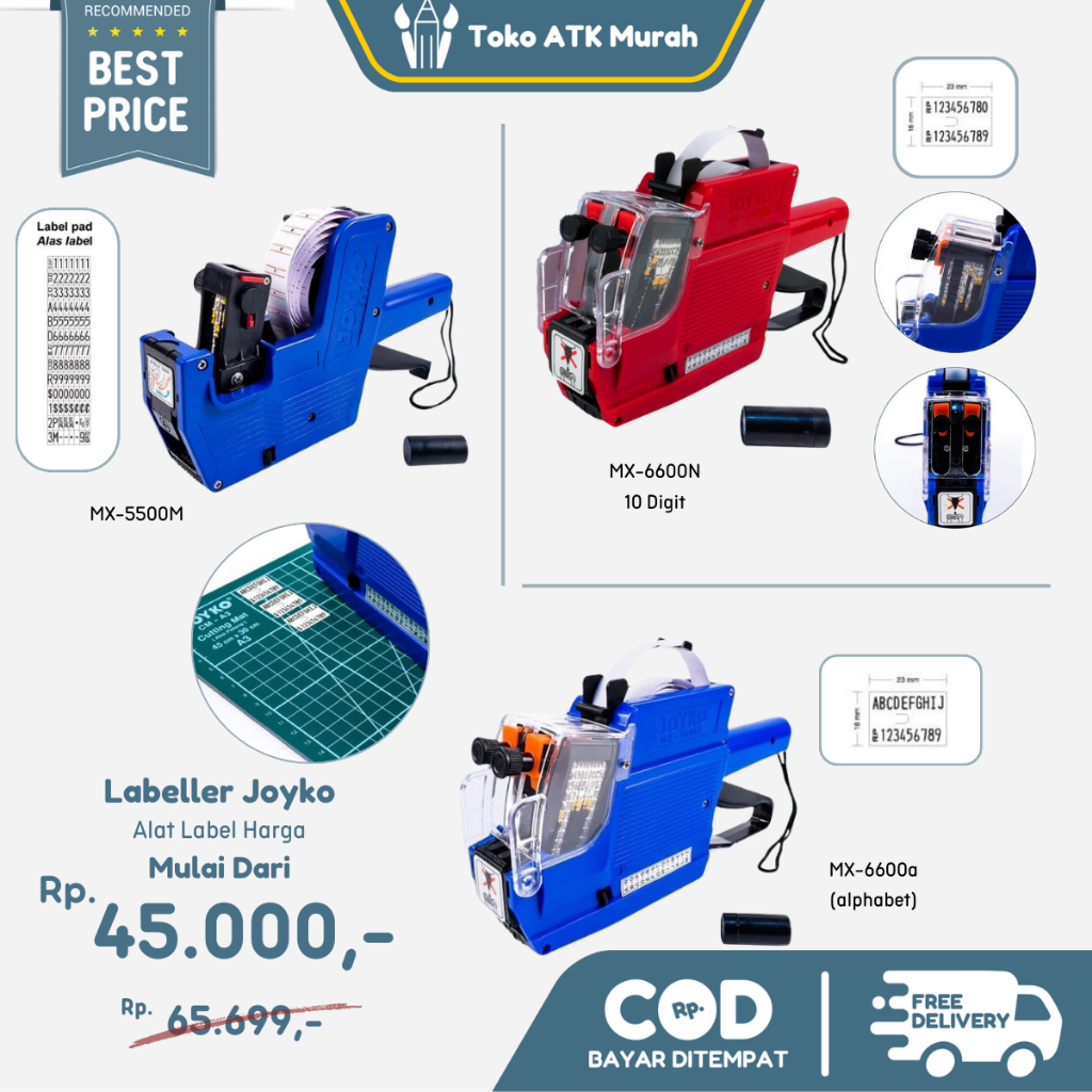 

Labeller Joyko MX 5500M (8 Digit) Alat Label Harga