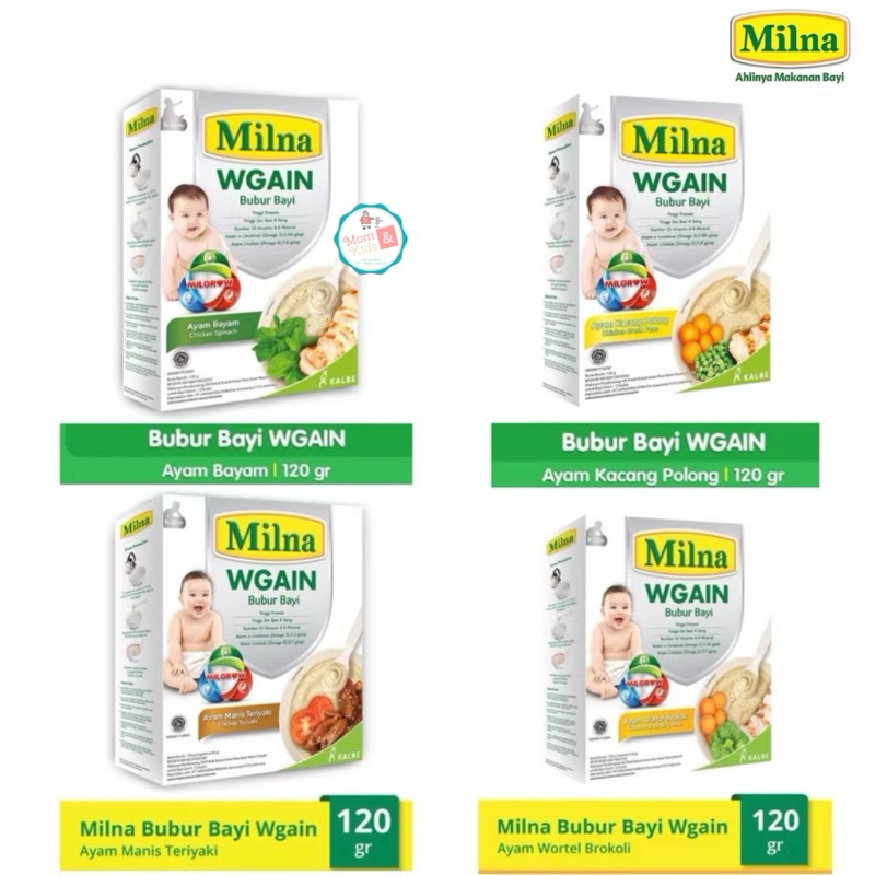 Milna Bubur Bayi Wgain 120 gr Milna WGain 120g