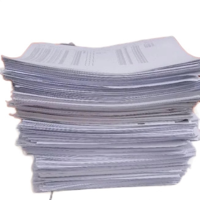 kertas bekas kiloan 1 kg satu sisi bersih bisa untuk cetak resi atau keperlun lain