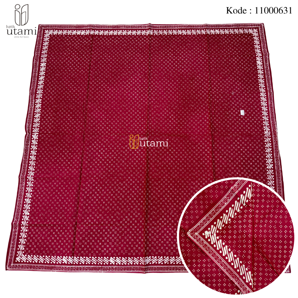 BAHAN IKET UDENG BLANGKON 631 MOTIF TLITIK KLITIK MRUTU SEWU MERAH