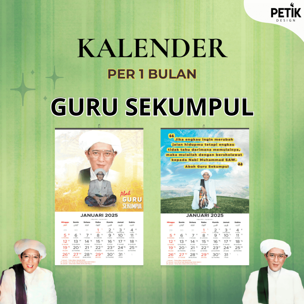 

Kalender Dinding Abah Guru Sekumpul 2025 12 Lembar Klem