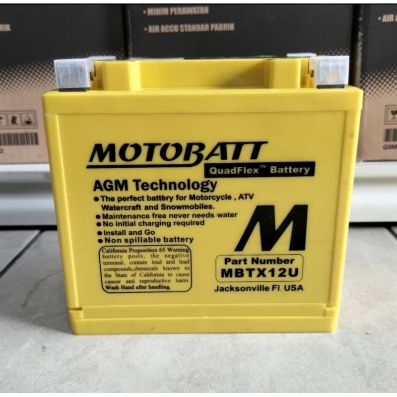 Aki Motobatt MBTX12U / YTX12-BS / YTX14 - BS 14 Ah