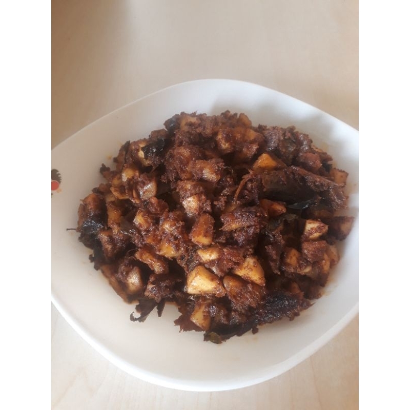 

rendang ubi+ ikan salai patin