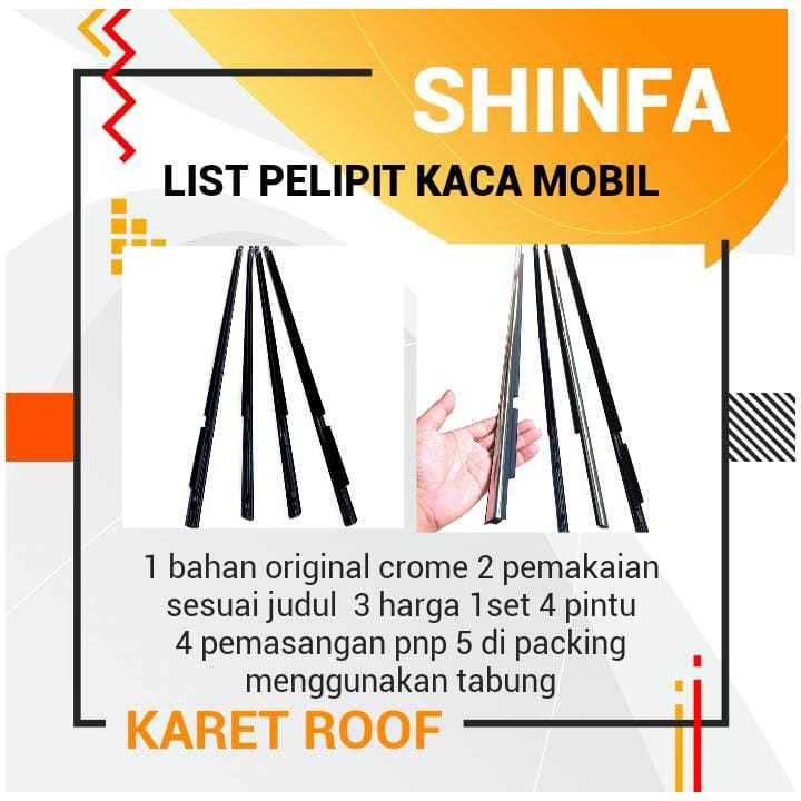 list pelipit kaca pintu samping mobil honda jazz ge-8
