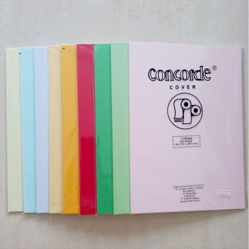 

[ PACK ISI 10 MURAH ] Kertas Concorde A4 160 / 220 gr Piagam Sertifikat [ 14 VARIAN WARNA ]