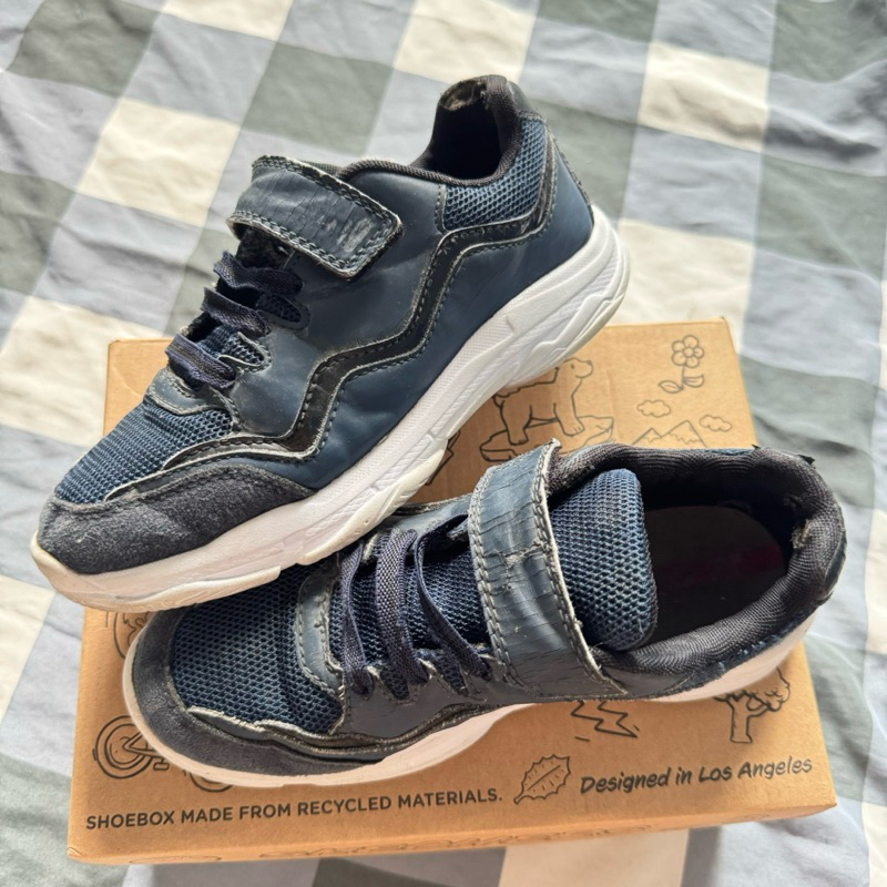 [ ready stock ] + free box Sepatu Anak Fladeo Kids Blue shoes cewek cowok unisex tk sd paud size 34 