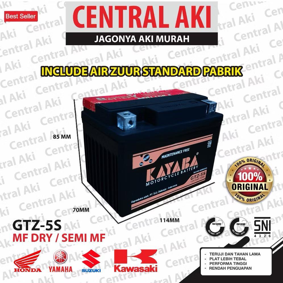 KAYABA MF GTZ5S Aki Semi Basah untuk Motor Mio Soul Mio GT Mio M3 Mio J