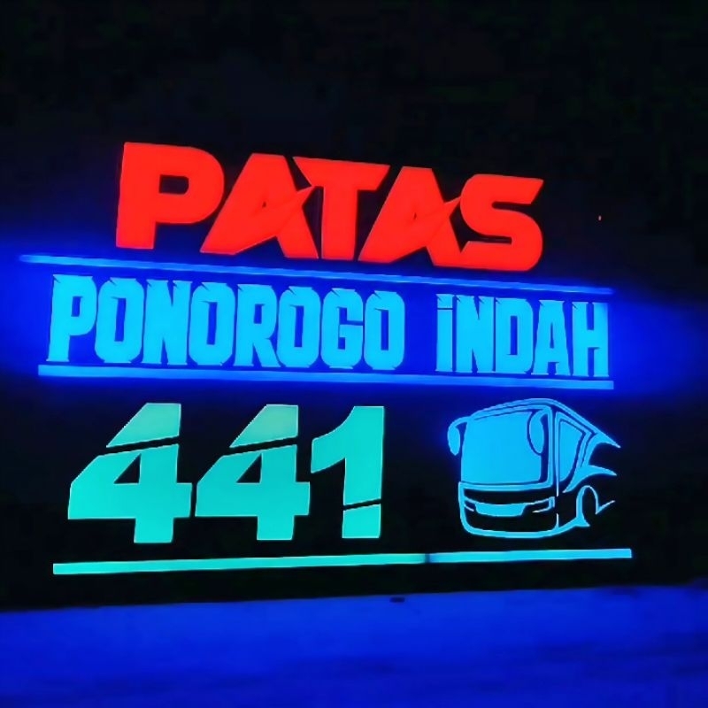 STROBO Nomor Lambung neon Box Custom RGB 12/24 V Free Design