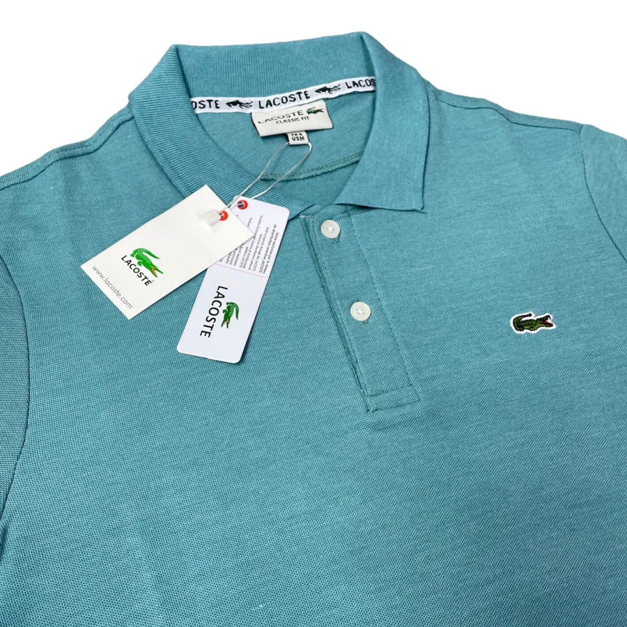Kaos Lengan Pendek Polo Lacoste Biru Premium