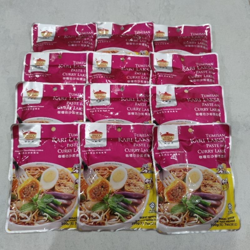 

Tean's Gourmet Kari Laksa 200 gr Teans Bumbu Masak Pasta Tumisan Tean Paste For Curry Laksa