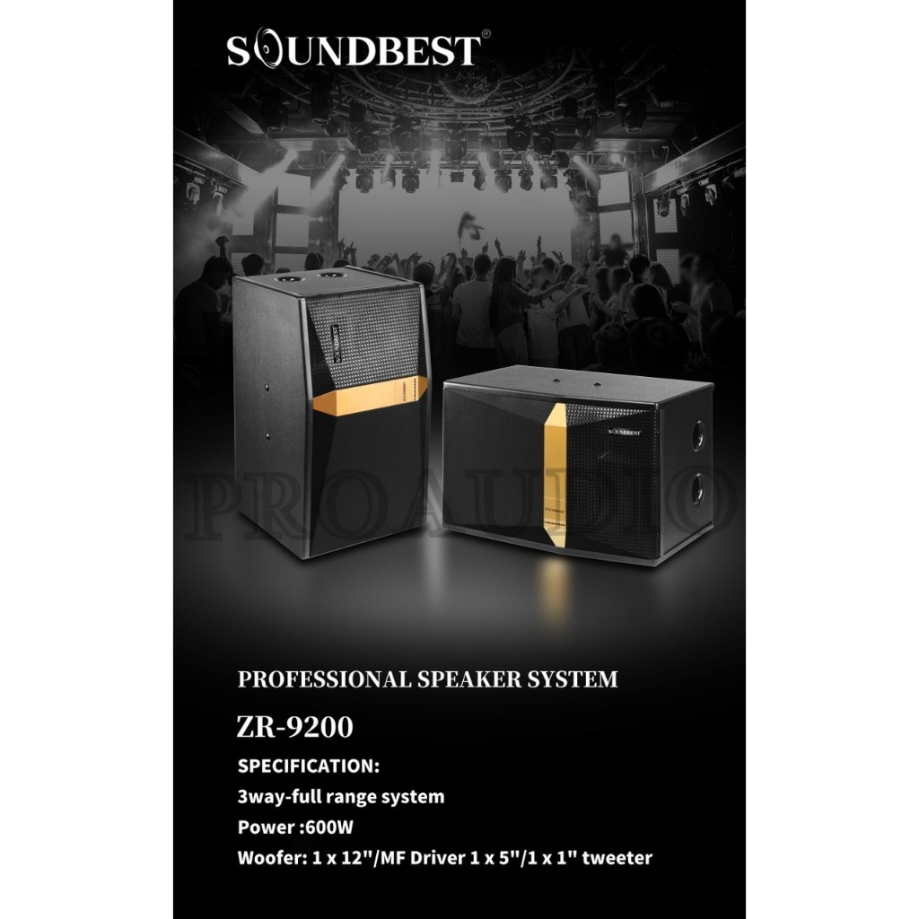 SPEAKER PASIF SOUNBEST ZR 9200 / ZR9200/ ZR-9200 3 WAY FULL RANGE 12 INCH