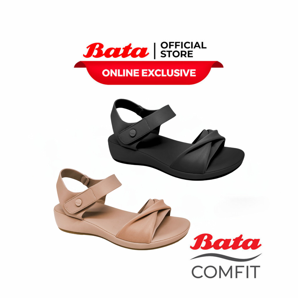 BATA COMFIT - AMANDA SLINGBACK "Comfit Cushion" Sandal Wedges Wanita