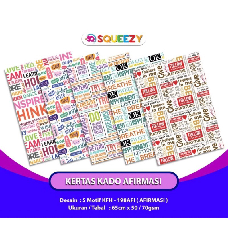 

Matris-kertas kado mix grosir isi 20 pc murah affirmasi