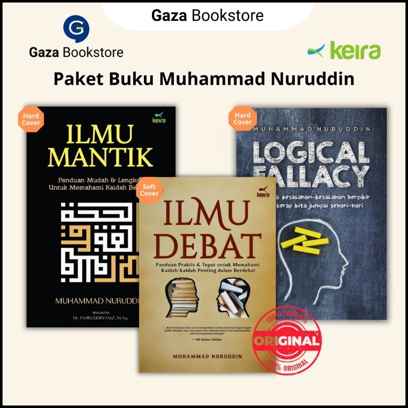 Paket Buku Muhammad Nuruddin Original: Ilmu Mantik, Logical Fallacy, Ilmu Debat l Keira Publishing