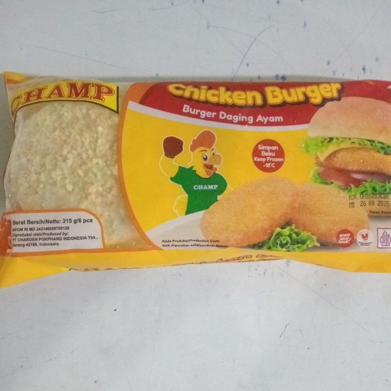 

BURGER CHAMP ISI 6 315GR