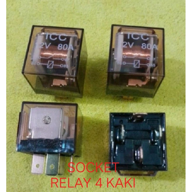 RELAY LAMPU RELAY KLAKSON RELAY 4 KAKI