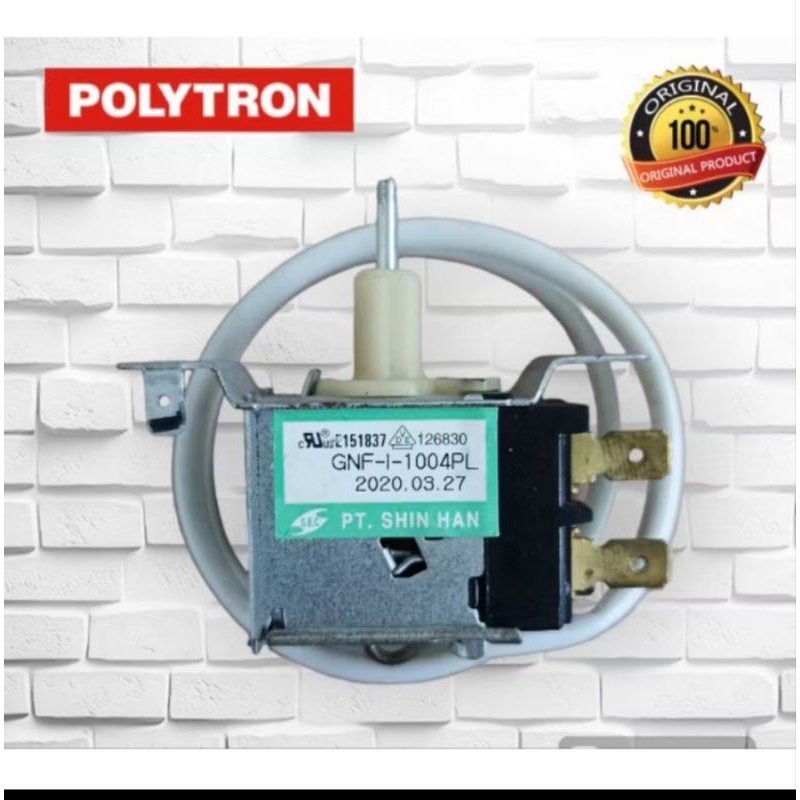 THERMOSTAT | sensor suhu / pengatur suhu kulkas 1 pintu  Polytron original