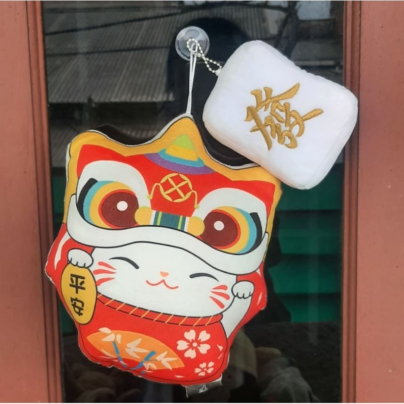 Paket Ganca Ganci Boneka Bantal Kucing Hoki China Original
