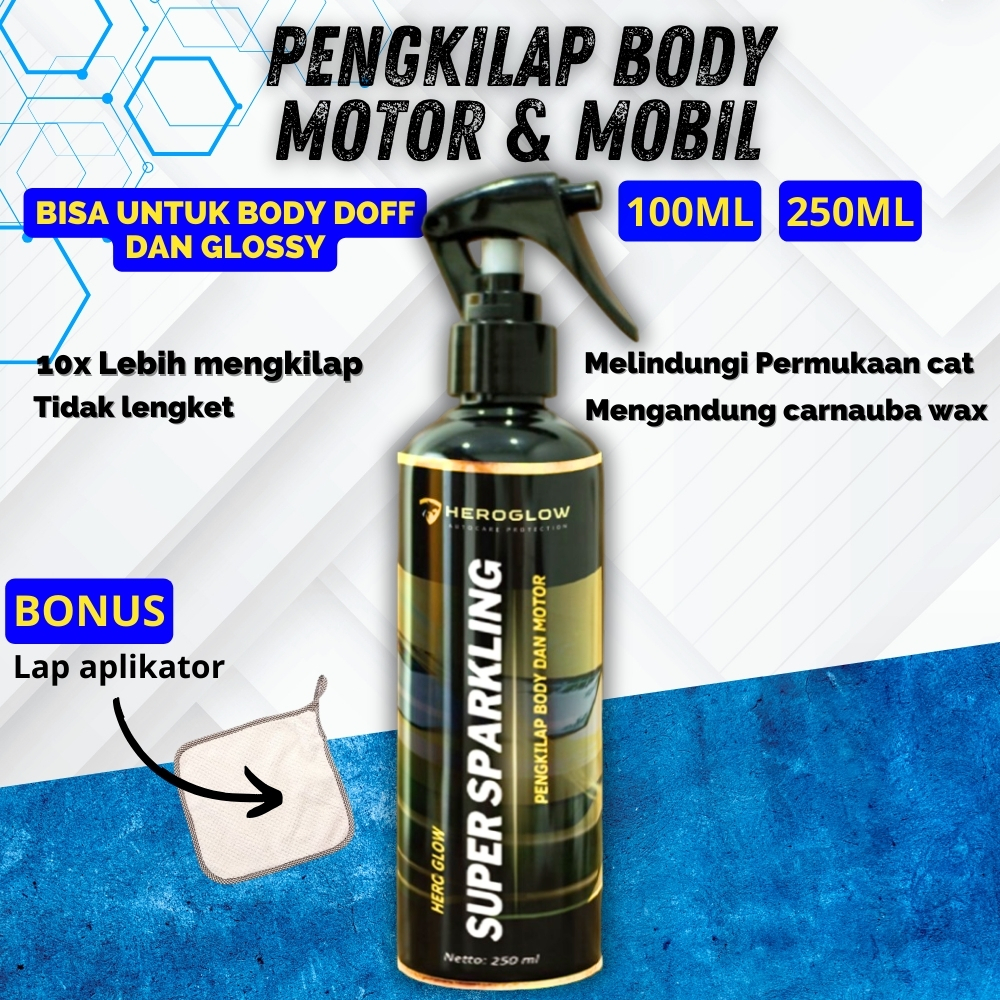 Pengkilap Body Motor Mobil Untuk Cat Doff Pengkilat Body Poles Coating Efek Daun Talas Tahan Lama