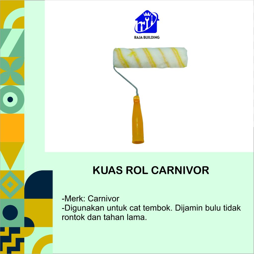 Kuas Rol Carnivor / Kuas Rol Cat Tembok / Paint Roller Carnivor/Roller Cat/Kuas Roller