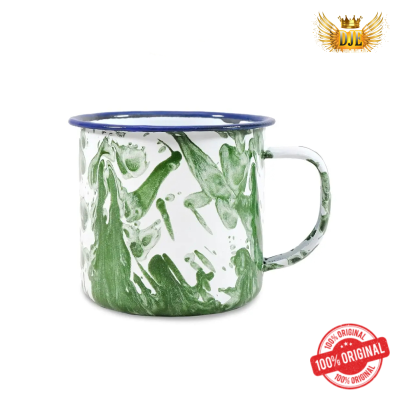 Gelas Enamel Cangkir Blirik Jadul 7 Cm Camping Kopi Mug