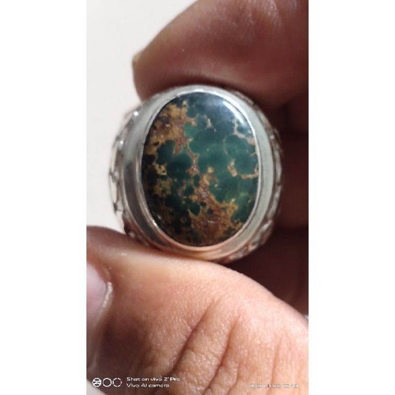 pirus hijau tua urat emas super top