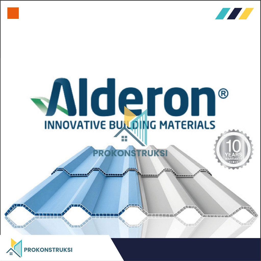 Atap Alderon R830 Atap/Kanopi UPVC Berongga 10mm - KHUSUS JABODETABEK