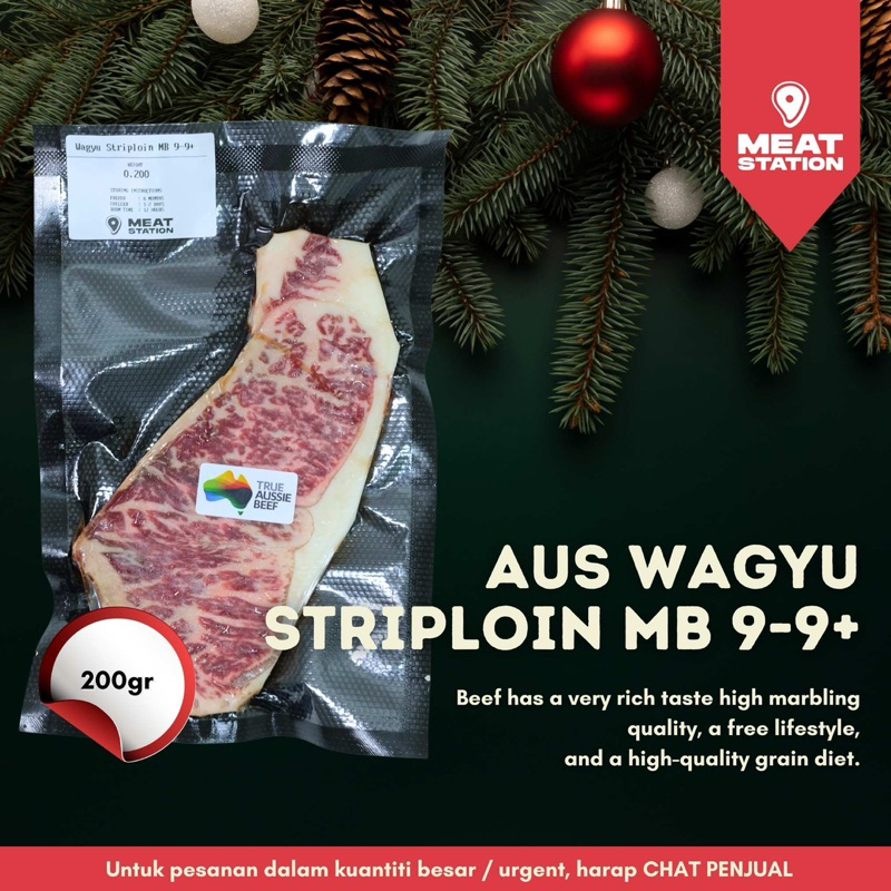 

AUS Wagyu Sirloin MB 9-9+ 200g/Beef Steak / Beef Import