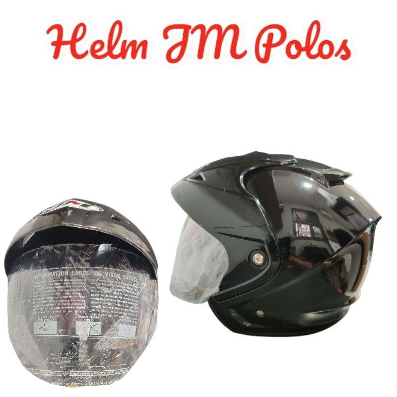 HELM HELMET HELEM JP7 JM SNI ORIGINAL HITAM POLOS KILAT