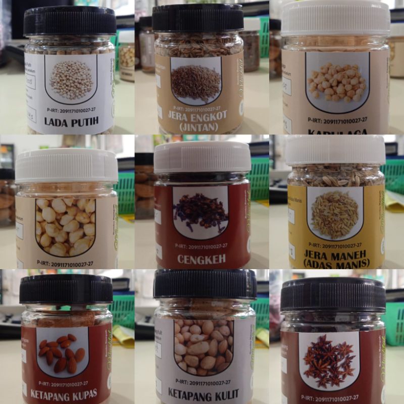 

Rempah Dapur Utuh Premium | Lada, Cengkeh, kalulaga, Bunga Lawang, Kemiri, Ketapang, Jintan, Adas Dll