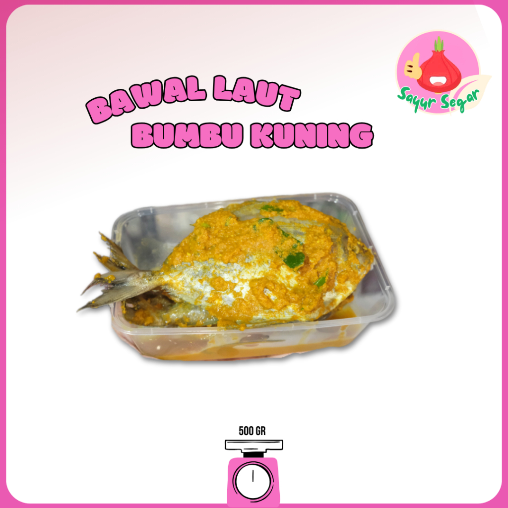 

Sayur Segar - Bawal Laut Bumbu Kuning Box 500 gr / Promfet Seasoned
