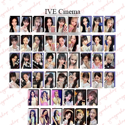 [READY / SET] IVE CINEMA IVEE FIRST WORLD TOUR PHOTOCARD FAN MADE UNOFFICIAL YANGPASHOP WONY YUNJIN 