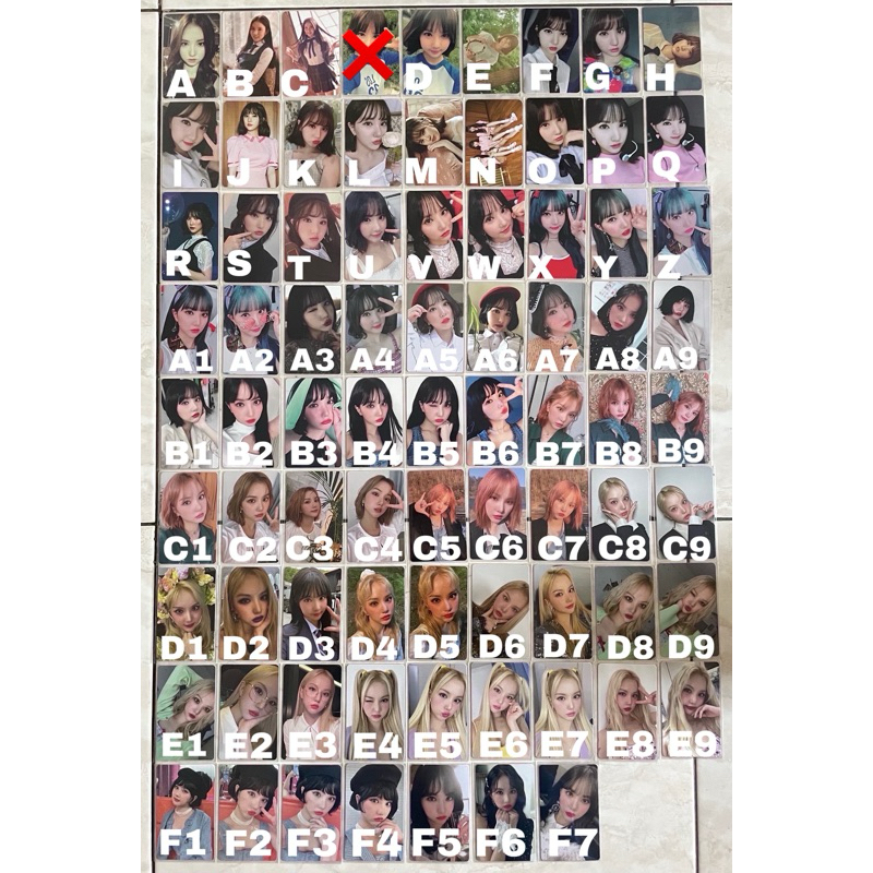 WTS PHOTOCARD EUNHA GFRIEND VIVIZ ALBUM FLOWERBUD SNOWFLAKE WALPURGISNIGHT TFTMN TFU RAINBOW APPLE E