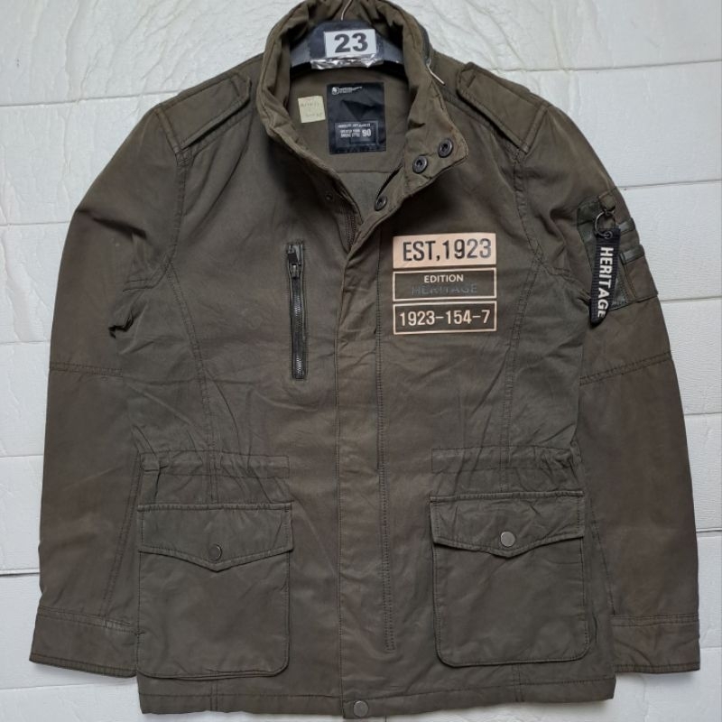 JAKET SEMI PARKA JOFF JEANS OLIVE GREEN SIZE M