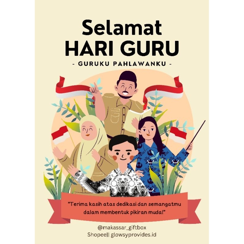 kartu ucapan selamat hari guru topper gambar guru