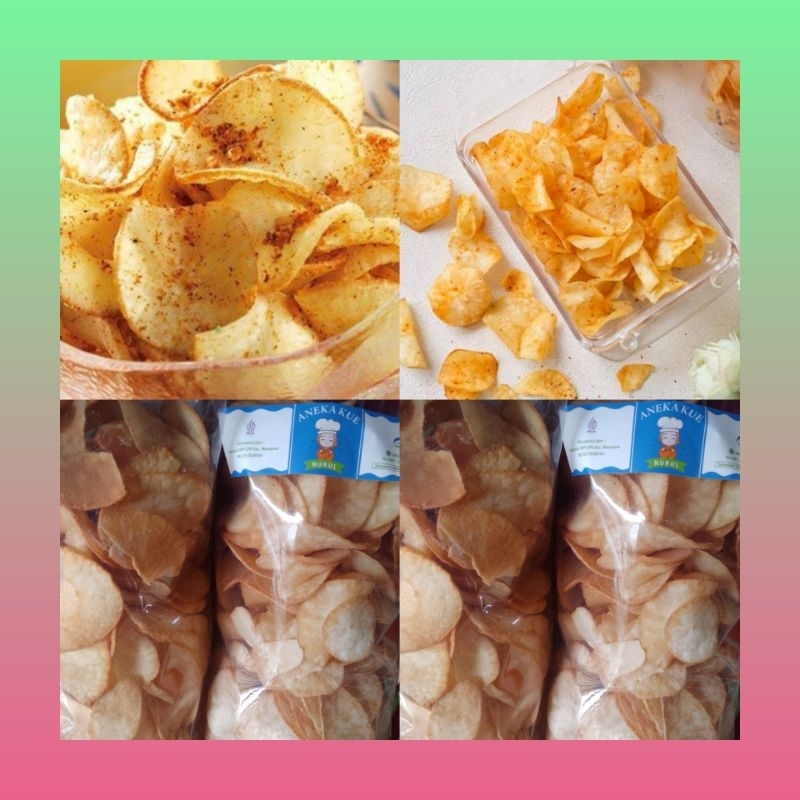 

Keripik singkong pedas balado | Keripik singkong pedas bungkusan | Keripik singkong pedas gurih | cemilan garing Keripik singkong | Snack Keripik singkong