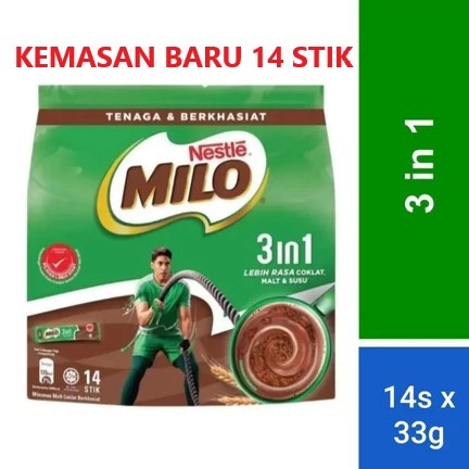 

Milo 3in1 isi 14 stik / milo malaysia / milo 3 in 1 ready stok siap kirim