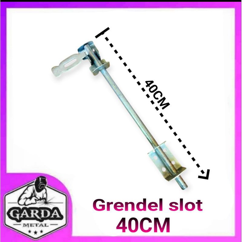 Slot Grendel Kunci Pagar Pintu Besi Panjang 40Cm